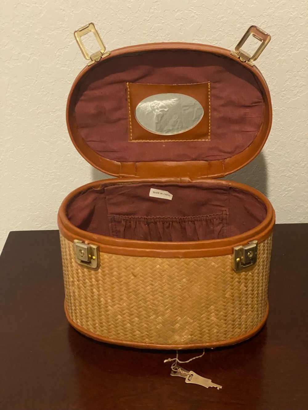 Straw and Leather Basket (1940s–60s) - Picture 8 of 11